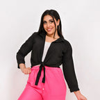 Black - Relaxed Linen Bolero