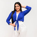 Blue - Relaxed Linen Bolero