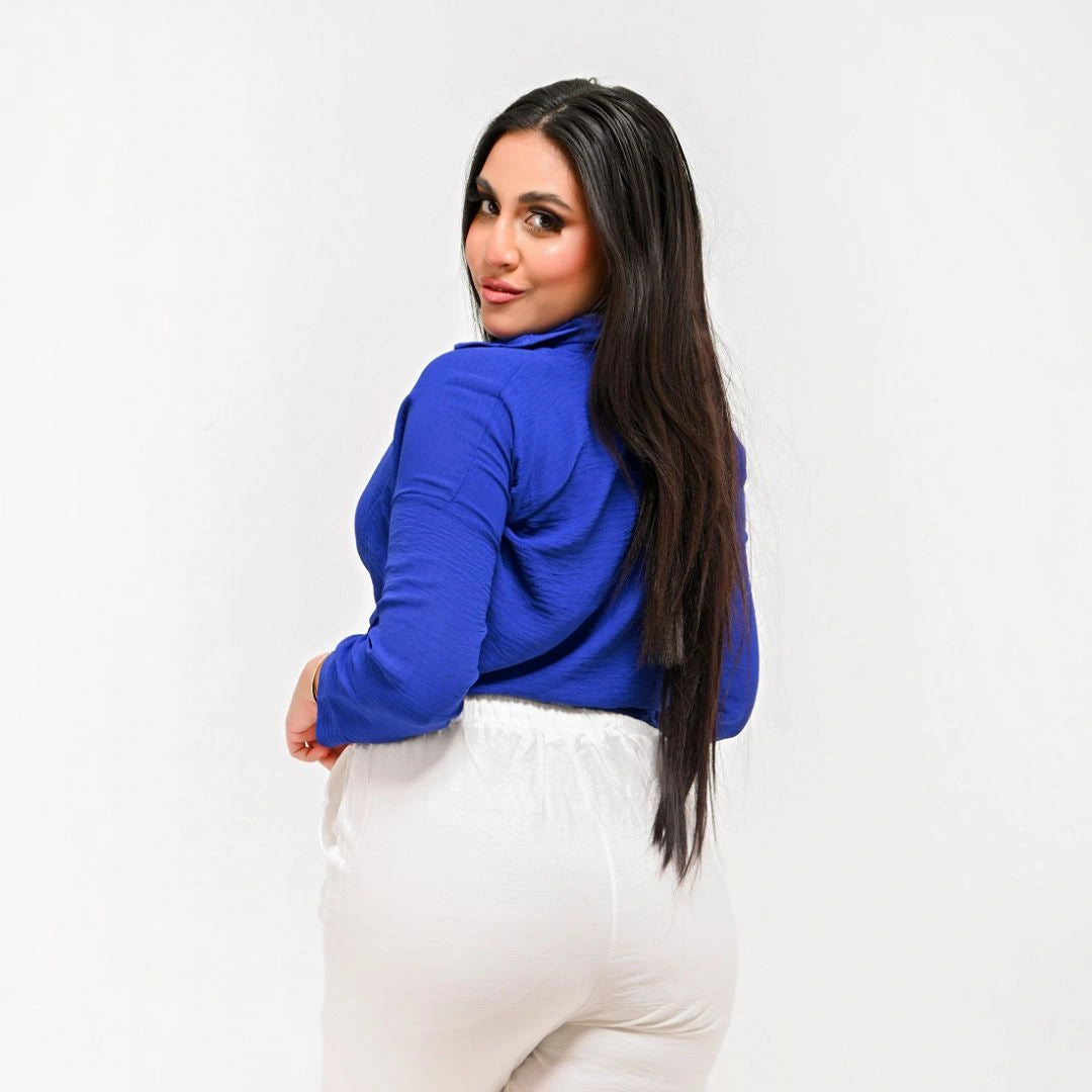 Blue - Relaxed Linen Bolero