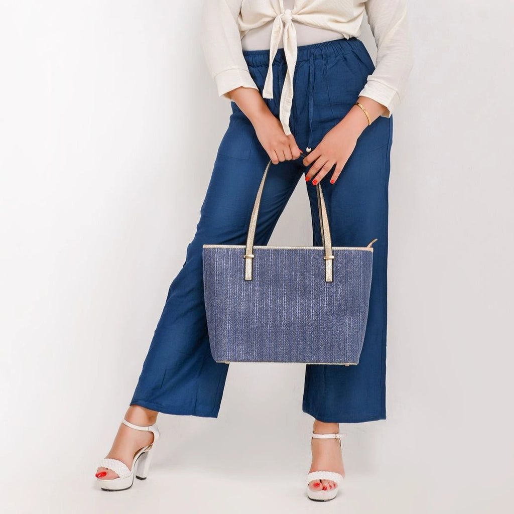 Navy Blue - Relaxed Linen Pants