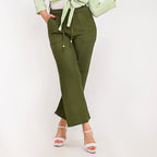 Olive Green - Relaxed Linen Pants