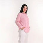 Pink - Relaxed Fit Pinstripe Shirt