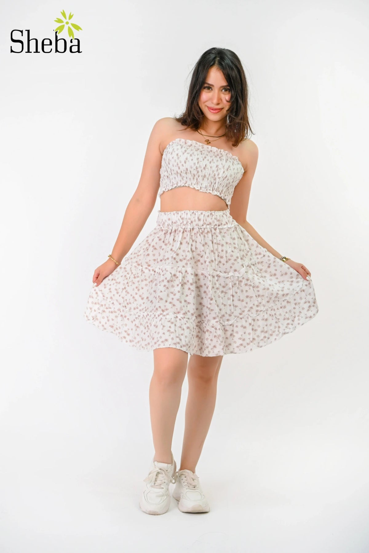 Tube-Top & Mini-Skirt Palm Set
