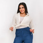 White - Relaxed Linen Bolero