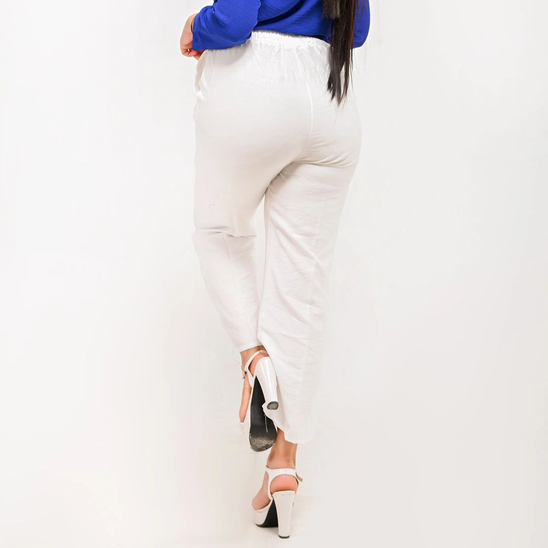 White - Relaxed Linen Pants